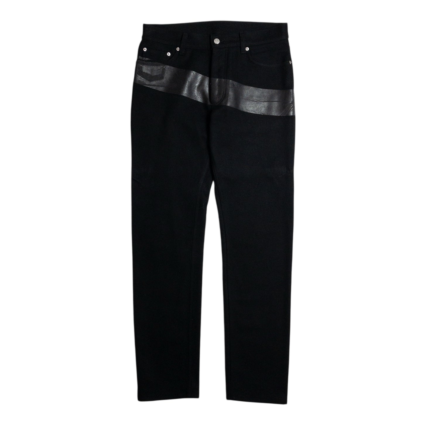 Helmut Lang AW97 Rubber Stripe Wool Jeans