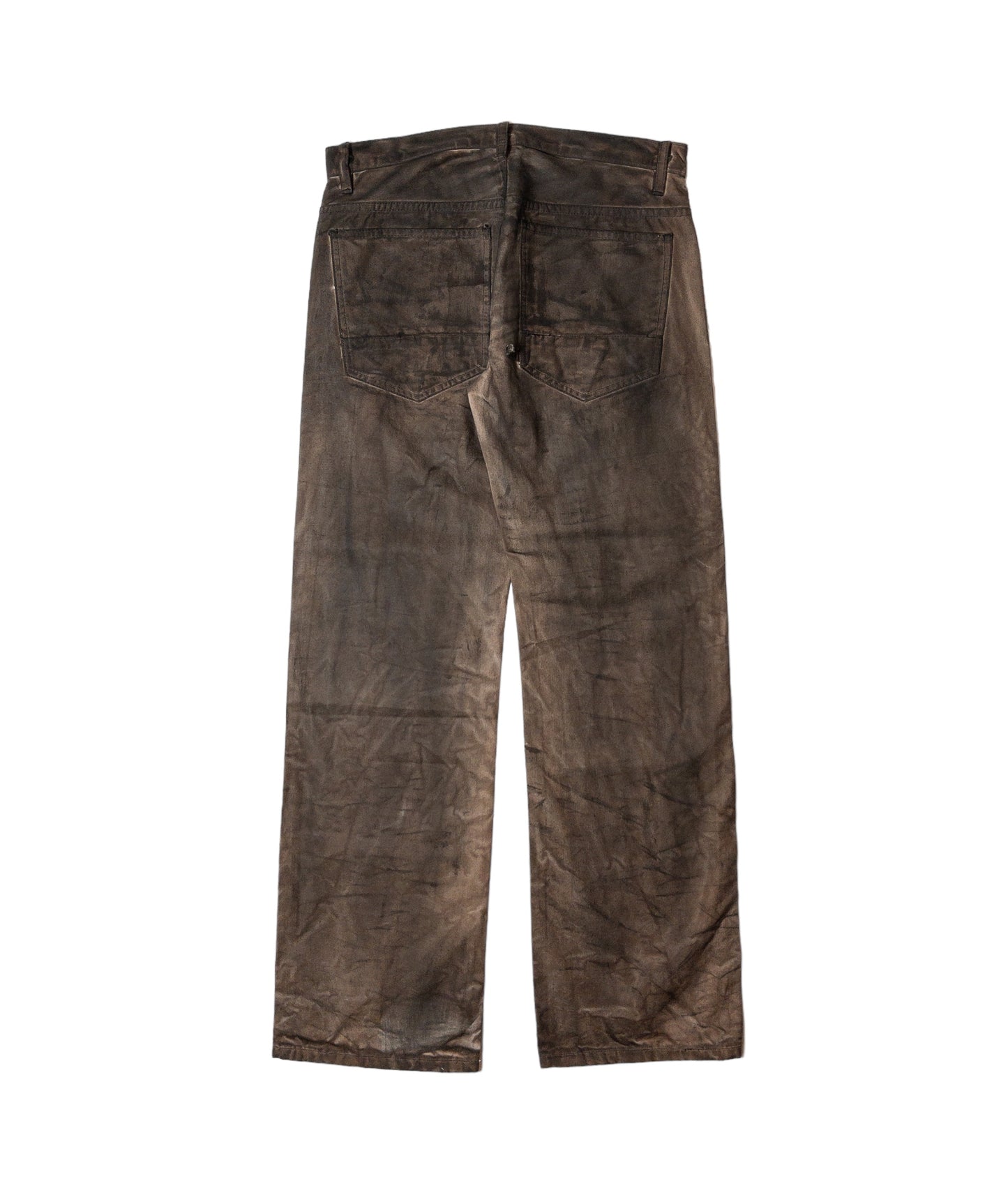 Rick Owens 'SLAB' Oil Washed Wide Leg Worker Denim