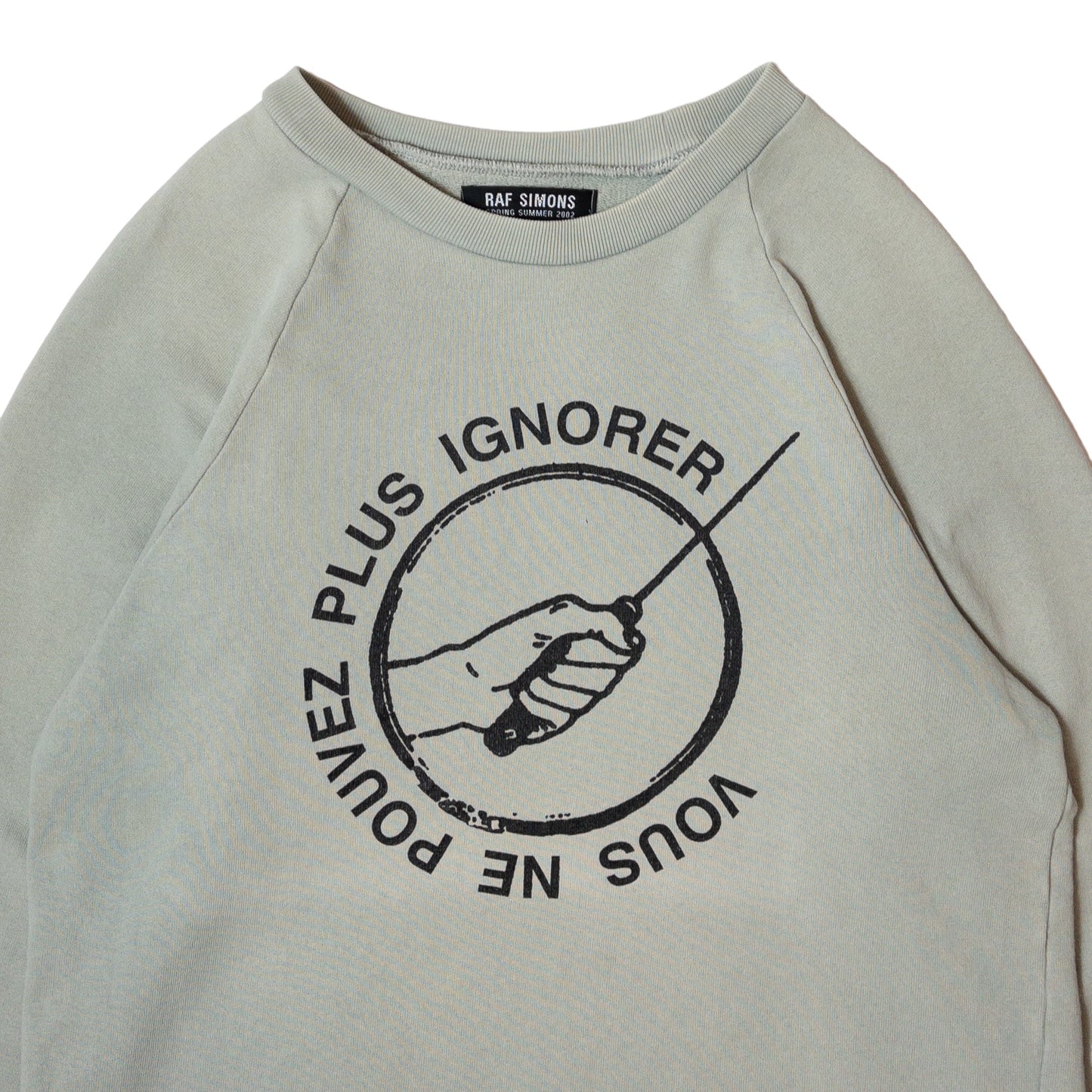 Raf Simons SS02 'Vous Ne Pouvez Plus Ignorer' Raglan Sweatshirt