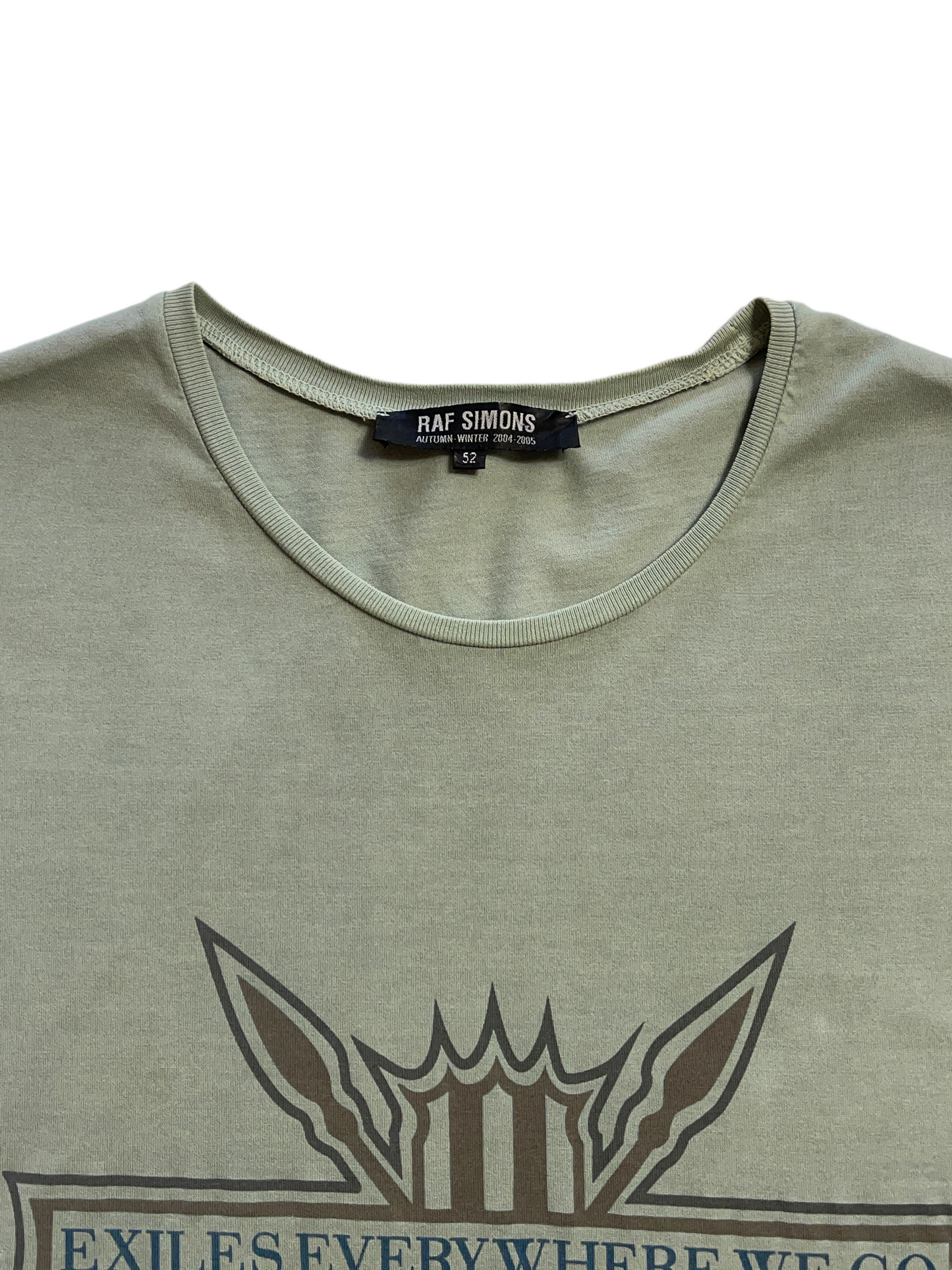 Raf Simons AW04 'Waves' Exiles Everywhere We Go Tee