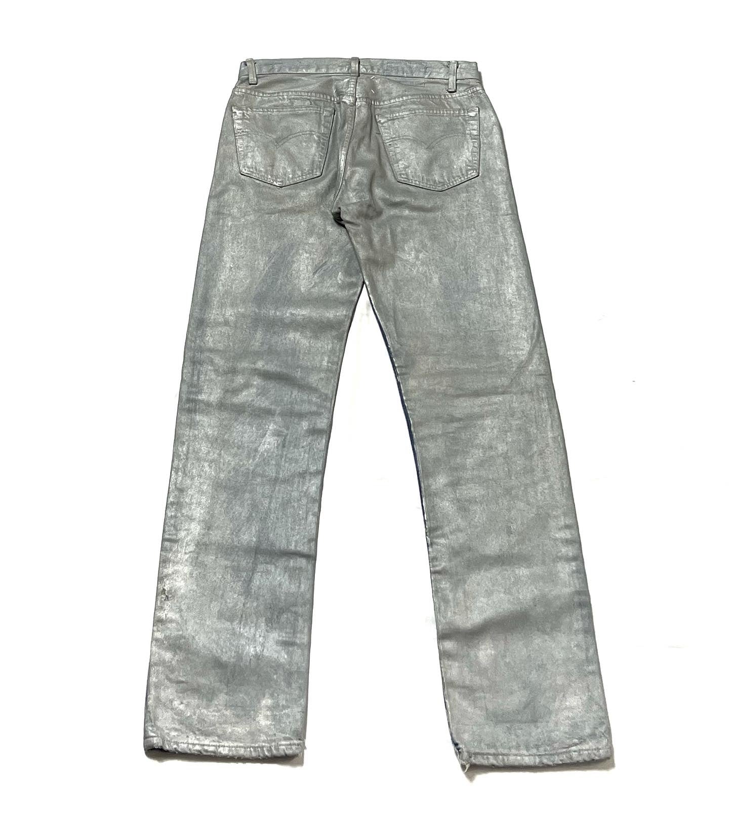 Maison Margiela 1999 Artisanal Silver Painted Denim