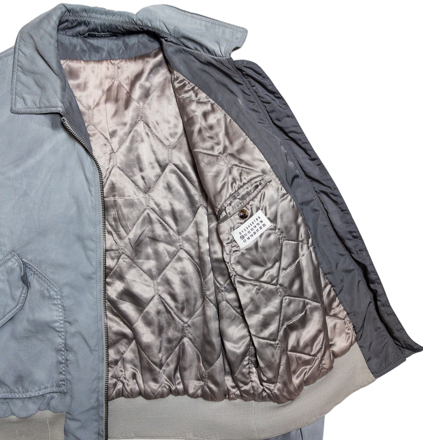 Maison Margiela SS13 Distressed Grey Washed Military Bomber