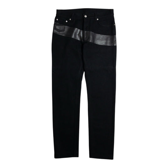 Helmut Lang AW97 Rubber Stripe Wool Jeans
