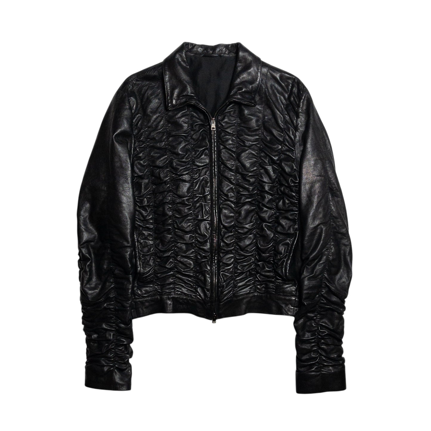 Gucci by Tom Ford SS2000 Ruched Leather Jacket