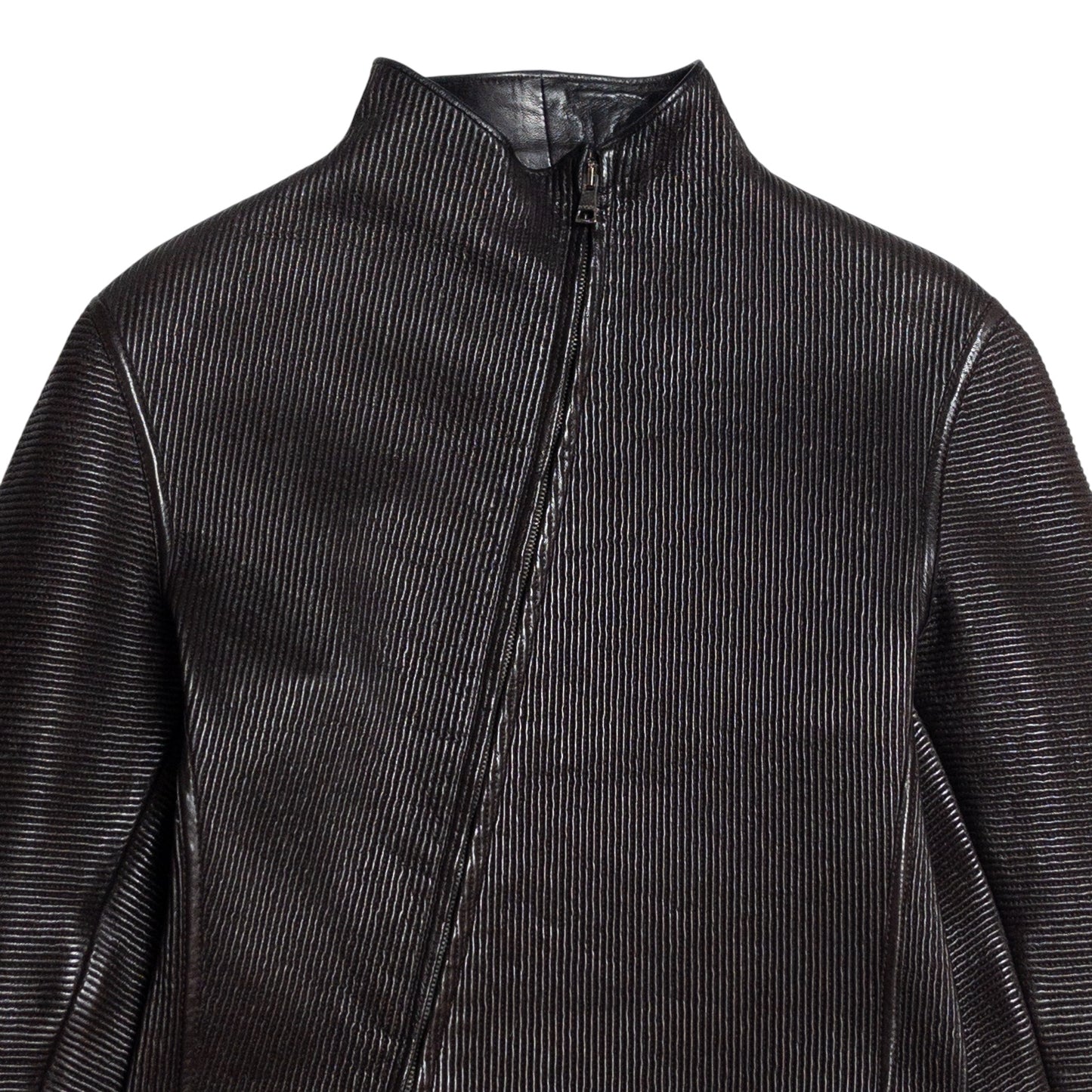 Gucci by Tom Ford Early 2000s Ribbed Lambskin Jacket