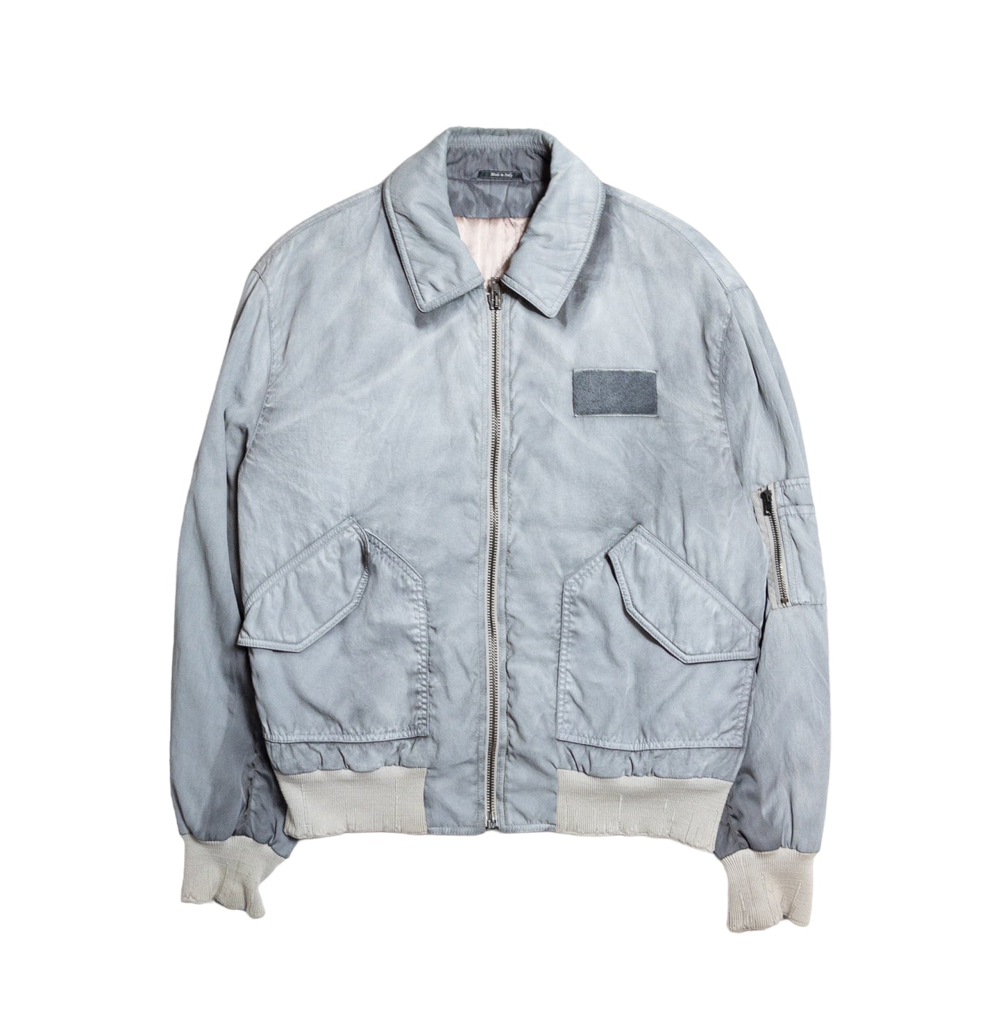 Maison Margiela SS13 Distressed Grey Washed Military Bomber