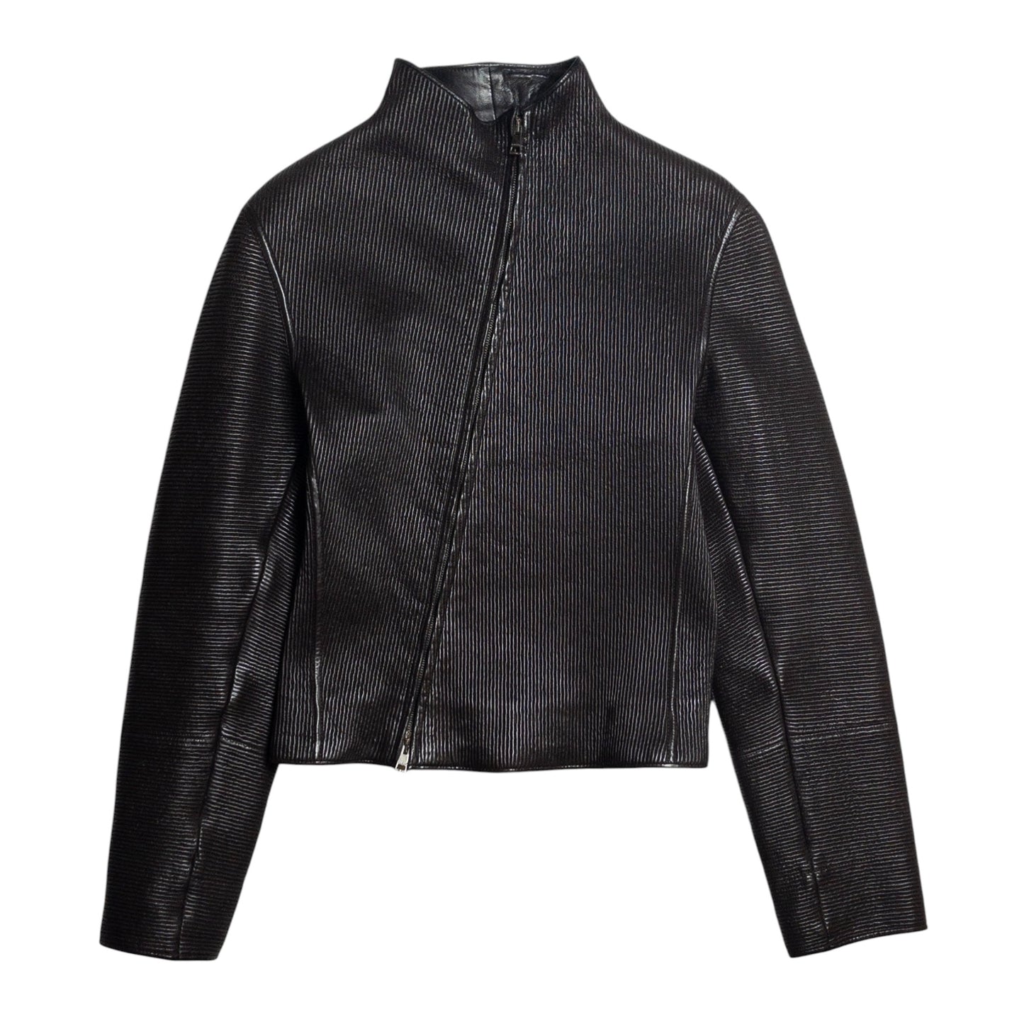 Gucci by Tom Ford Early 2000s Ribbed Lambskin Jacket