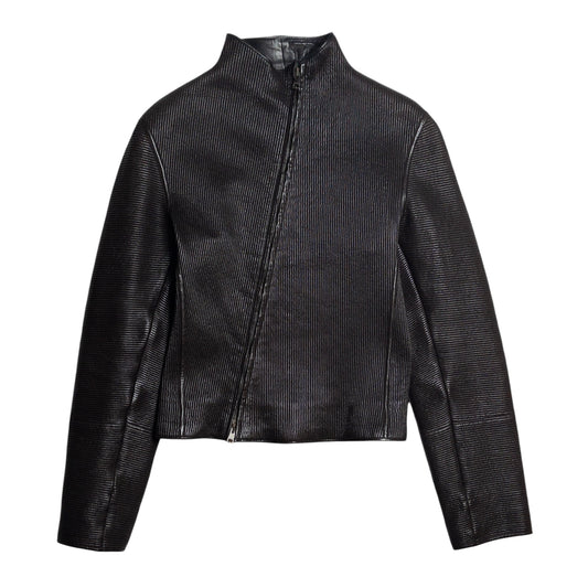 Gucci by Tom Ford Early 2000s Ribbed Lambskin Jacket
