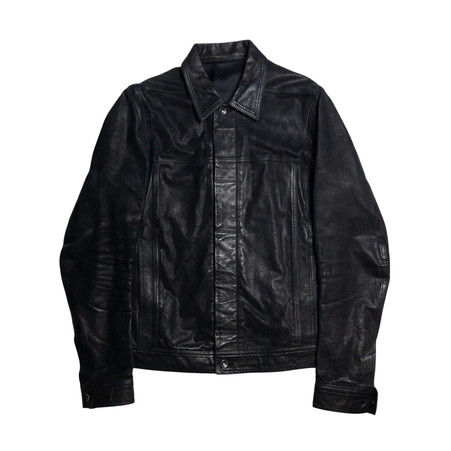 Rick Owens FW15 ‘Sphinx’ Leather Trucker Jacket
