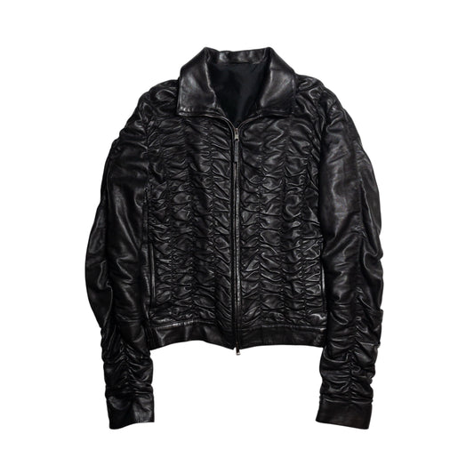 Gucci by Tom Ford SS2000 Ruched Leather Jacket