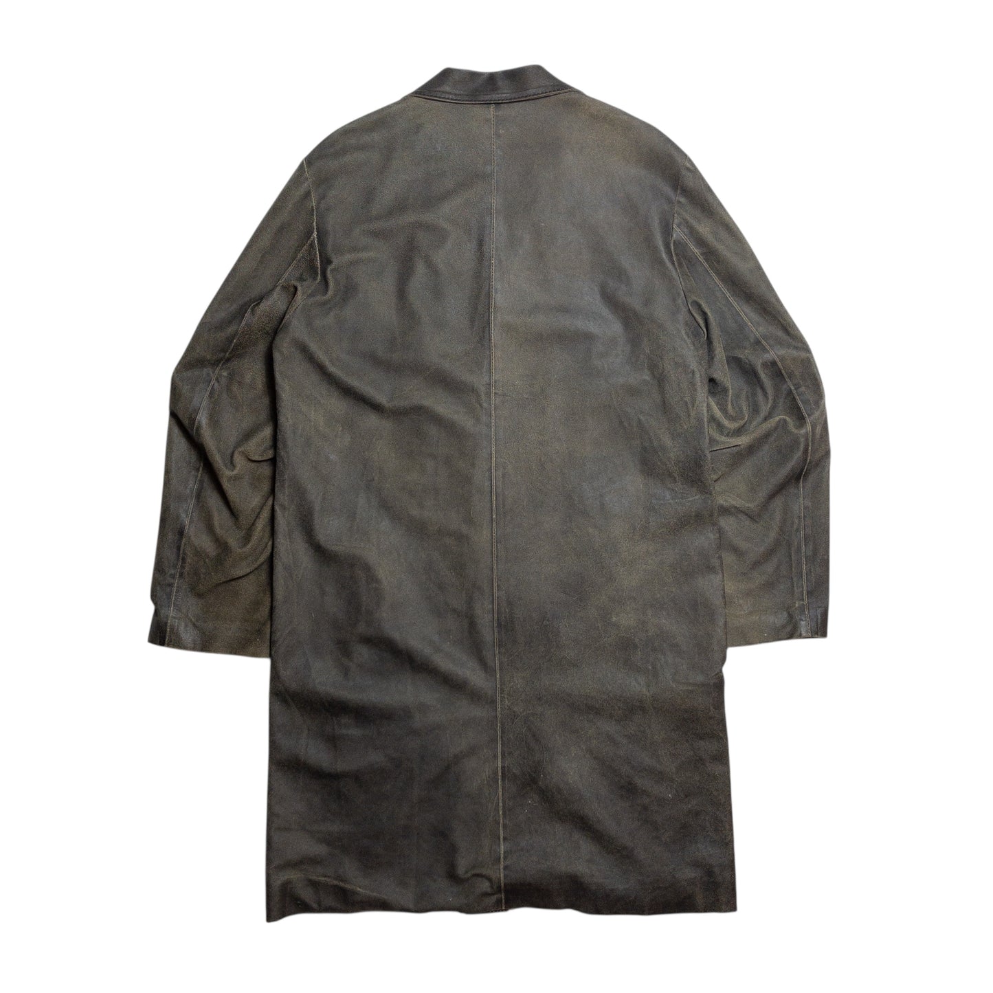 Ann Demeulemeester AW00 Treated Leather Coat