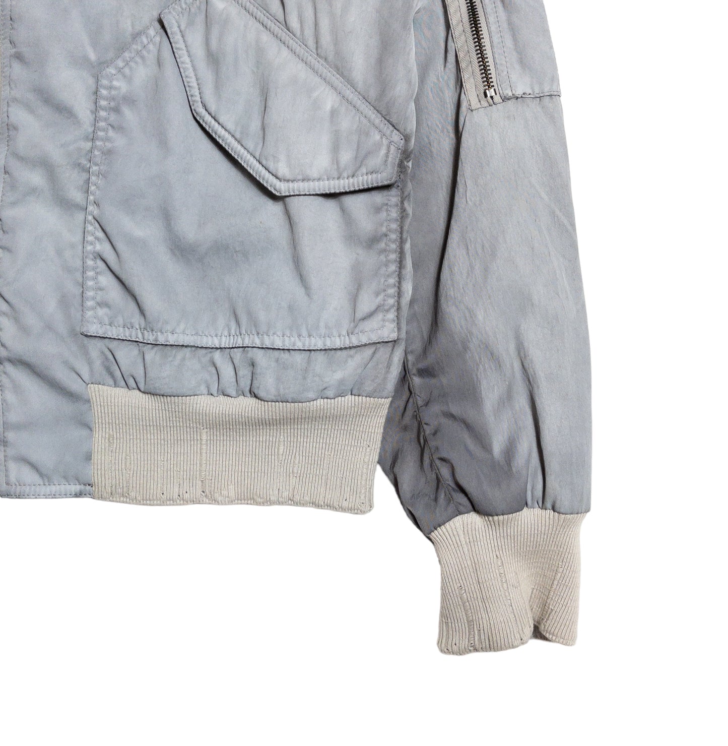 Maison Margiela SS13 Distressed Grey Washed Military Bomber