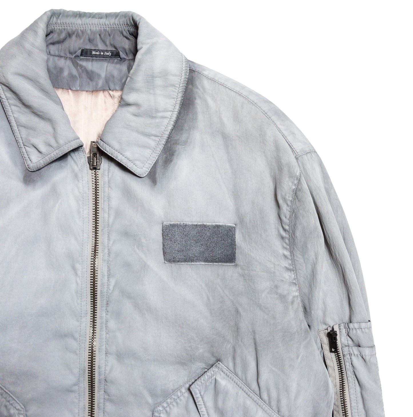 Maison Margiela SS13 Distressed Grey Washed Military Bomber